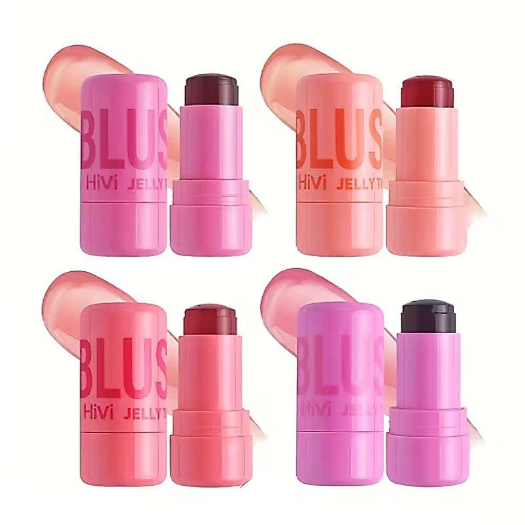 Blush stick Jelly 3 em 1 sombra blush e batom HIVI Maquiagem