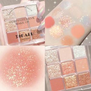 Estojo com Paleta de Sombra 09 Cores Maquiagem Dikalu