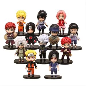 Kit Bonecos Figure Anime Naruto Sasuke Gaara Uchiha Madara