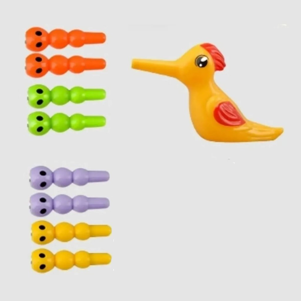 Brinquedo Pica Pau Pega Minhoca Magnético Colorido 9pcs Crianças Diversão Brincadeiras
