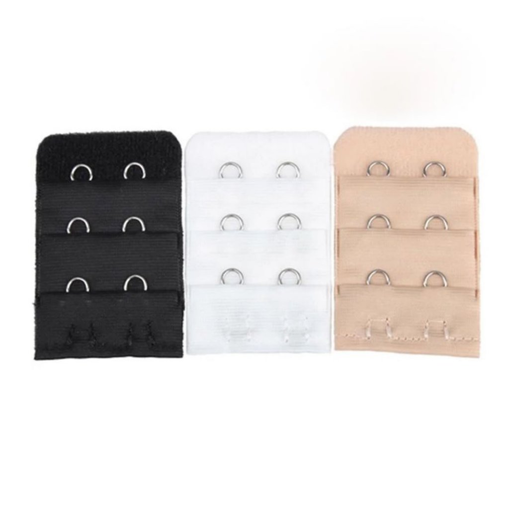 Kit 03 Extensor Alongador Sutiã Branco Bege Preto Moda Intíma