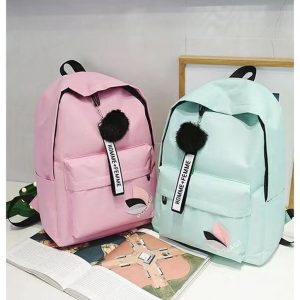 Mochila de Lona Estilo Coreano Casual Estudante Adulto Trend