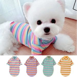 Roupa Fofinha de Cachorro Listrado Confortável Tamanho S