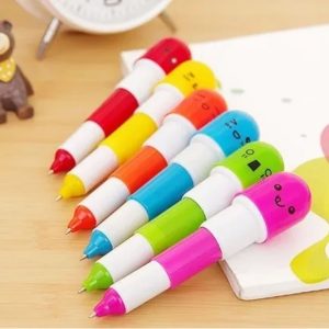 Kit 04 Canetas Cápsulas Suplemento Vitamina Cores Variadas