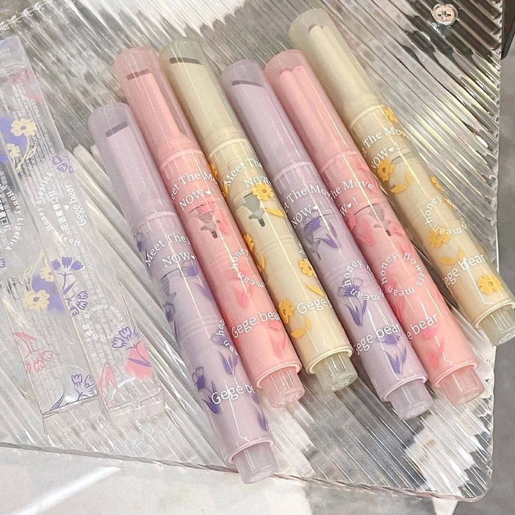 Brilho Labial Lipstick Hidratante Espelho que Derrete na Boca Gege Bear