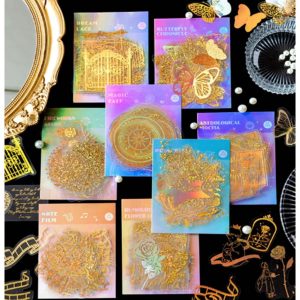 Kit 45 pcs Adesivos Holográficos Decorativos a Prova D'água Hobbies Cartas