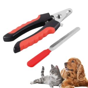 Kit Alicate e Lixa de Unhas Para Cães Gatos Animais Pets
