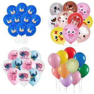 Kit Balões Bexigas Látex Personagens p/ Festas Aniversários