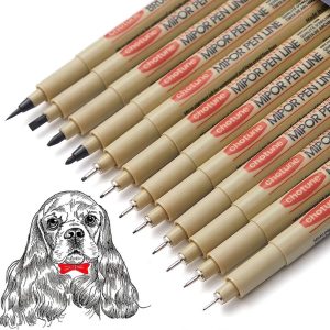 Kit 06 Canetas Desenho Esboço Mangá Várias Pontas Chotune