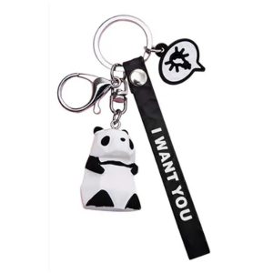 Chaveiro Urso Panda Porta Chaves Pulseira Borracha Ursinho