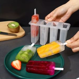 Forma de Picolé 04 Cavidades Com Palito Molde Picoleteira