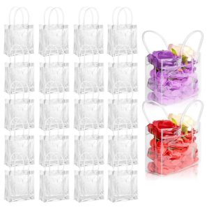 Kit Sacolinha Transparente Lembrancinha PVC Sacola Presente
