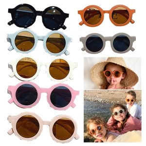 Óculos de Sol Redondo Infantil Menina Menino Crianças UV400