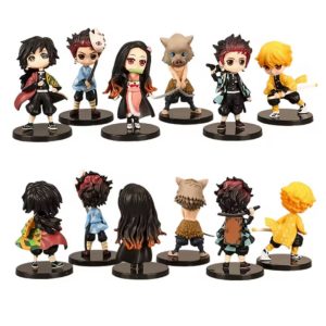 Kit 06 Bonecos Demon Slayer Figura de Ação Coleção Brinquedo