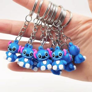 Kit 08 Chaveiros Miniatura Lilo Stitch Desenho Animado