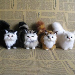 Brinquedo de Pelúcia Gato Realista Simulação Decoração Cats