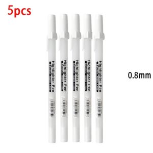 Kit Canetas Branca 0.8mm Marcadores Desenho Criativo