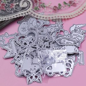 Molde Formas de Metal para Corte Stencil Artesanato Chaveiros Cartões