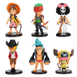 Kit 06 Miniaturas One Piece Bonecos Colecionáveis Brinquedo