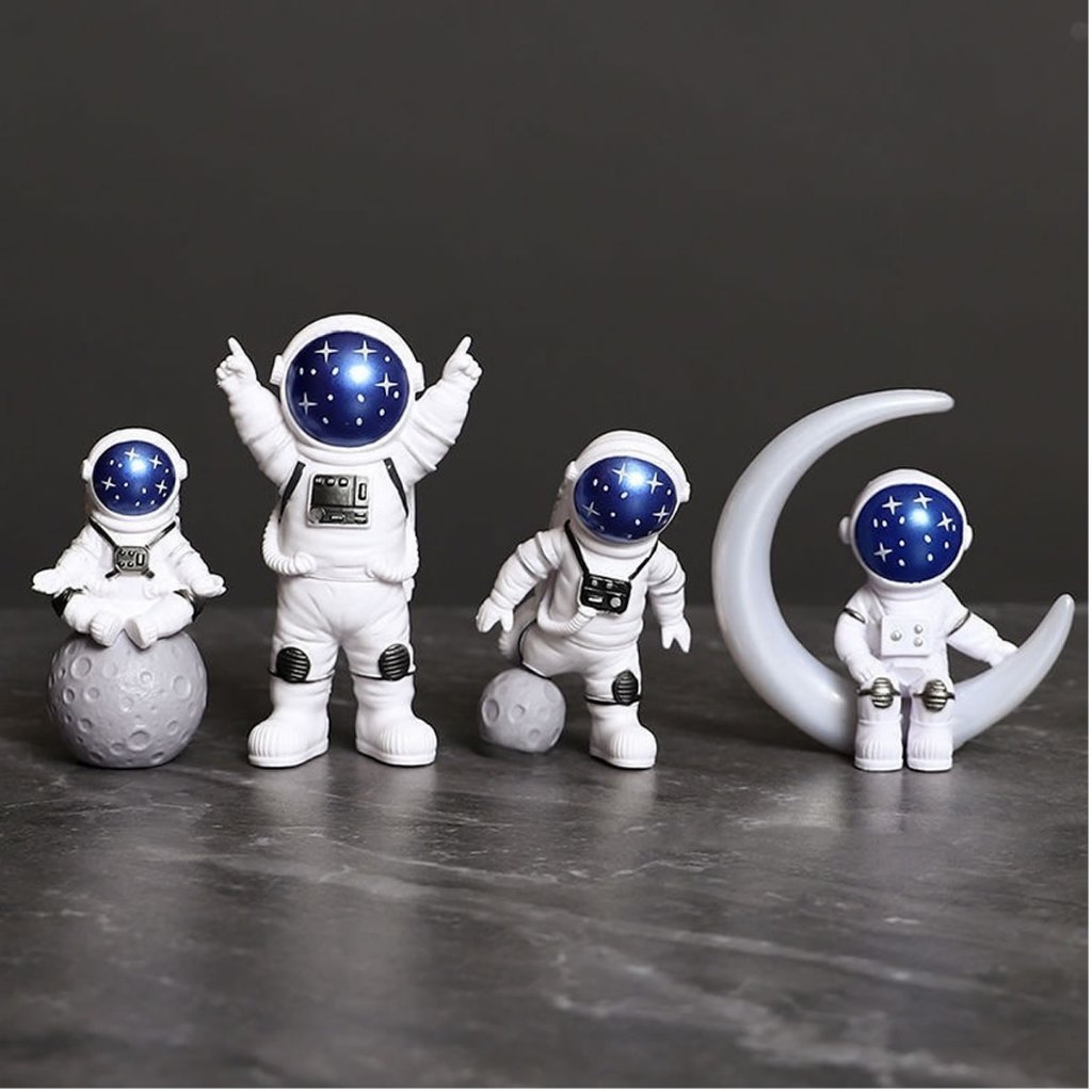 Kit Boneco Astronauta Decoração Topo de Bolo Festa Galaxia