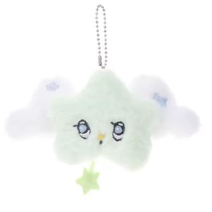 Chaveiro Pelúcia Estrela com Asas Decoração de Bolsa Kpop