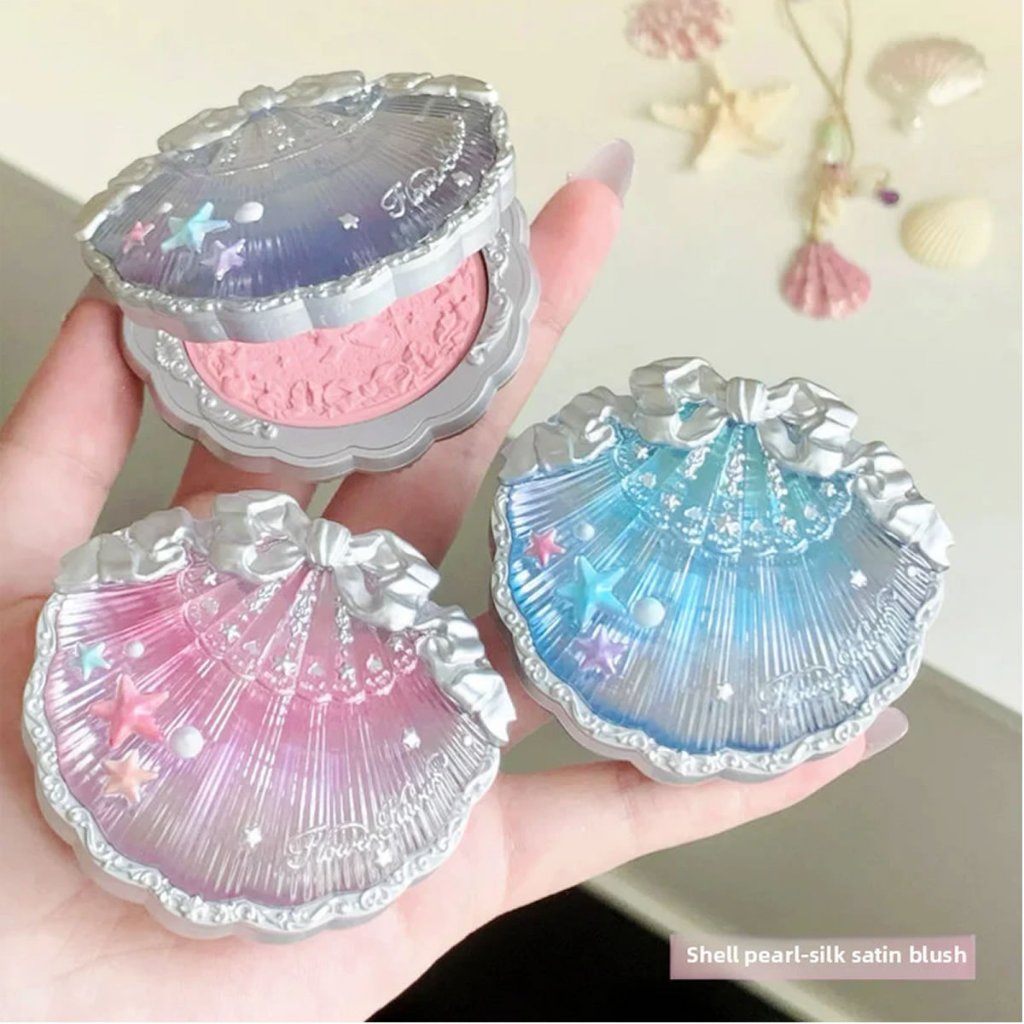 Blush Coreano Cetim Concha Perolada Natural Shell's Tewel