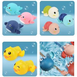 Kit 2 Brinquedos de Banho Infantil Bebês e Crianças Animais