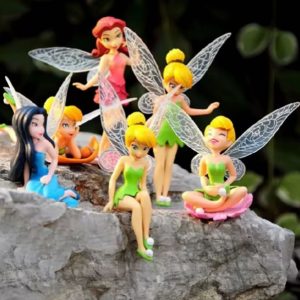 Kit 06 Bonecas Tinker Bell Fada Sininho Figura Decoração