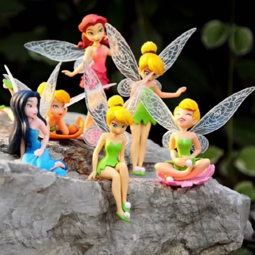 Kit 06 Bonecas Tinker Bell Fada Sininho Figura Decoração