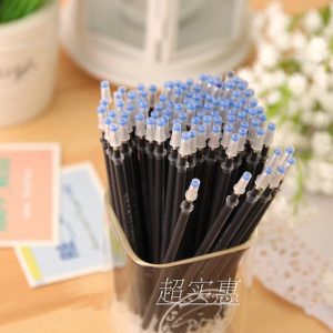 Kit Refil Caneta Gel Recarga Azul Escritório Estudante