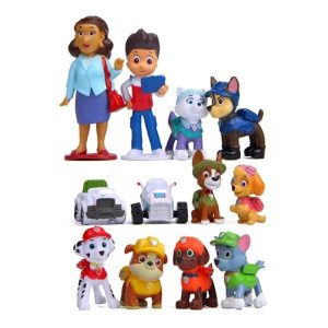Kit 12 Miniaturas Patrulha Canina Bonecos Brinquedo Coleção