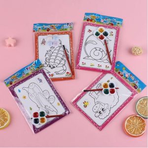 Kit 10 Desenhos Pintura Aquarela Infantil Lembrancinha Presente Aniversário Crianças