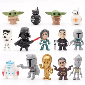 Kit 14 Miniaturas Star Wars Darth Vader Bonecos Brinquedo