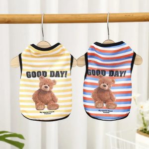 Blusa pra Pet Cachorro e Gato Listrada Good Day Tamanho SX