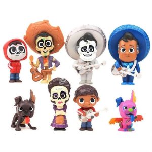 Kit 08 Bonecos Viva a Vida é Uma Festa COCO Brinquedo Figura