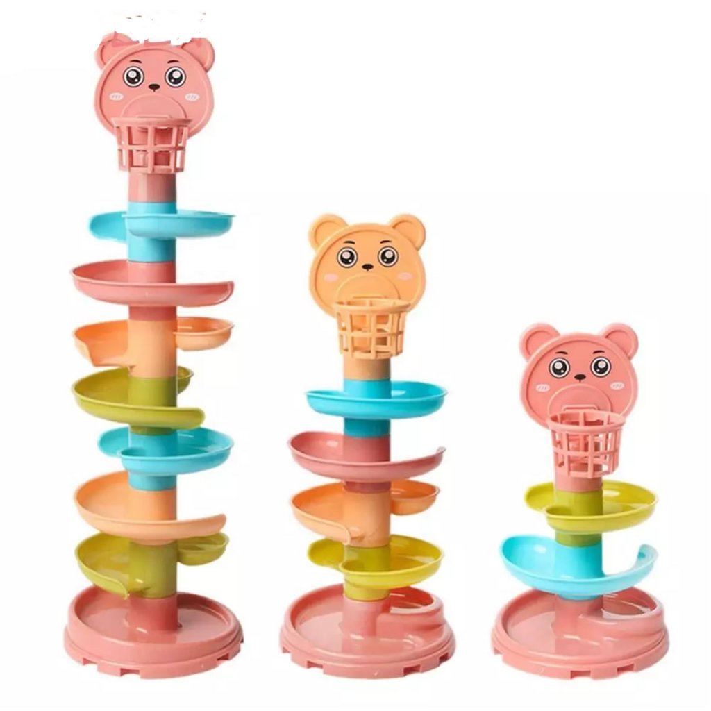 Brinquedo Torre Espitaral de Bolinha 8 Andares Educativo Montessori para Bebês