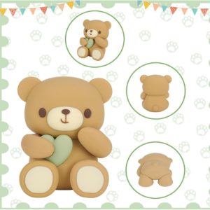 Urso Fofo Ursinho 7cm PVC Decoração Topo de Bolo Chá de Bebê