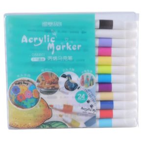 Kit 24 Canetinhas para Pintura Desenho Arte Acrylic Marker