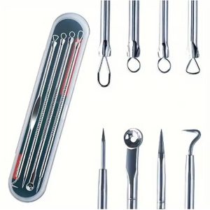 Kit 4 Ferramentas Extrator para Remover Cravos e Acnes