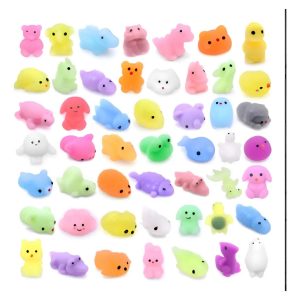 Kit 30 Mini Squish Gelecas Bichinhos de Apertar Anti Stress