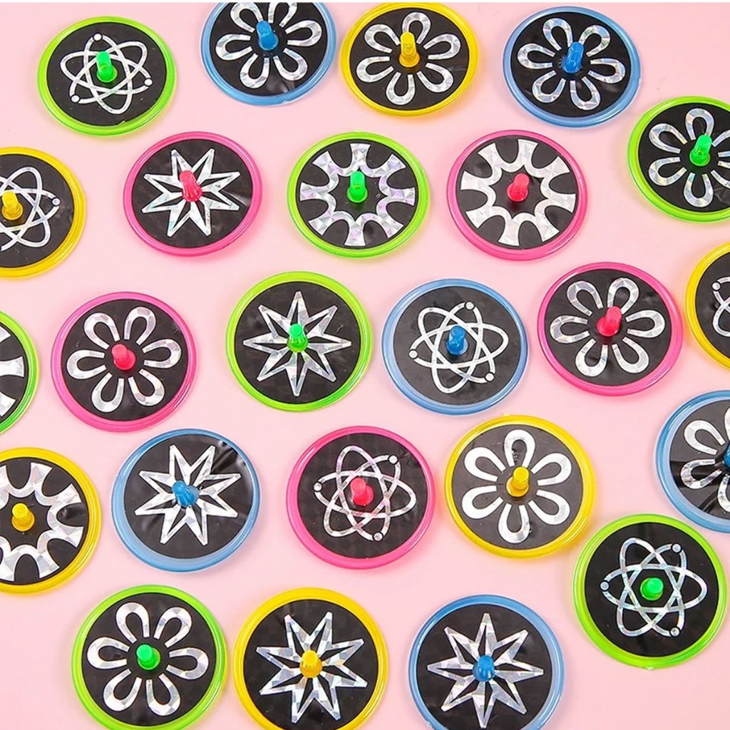 Kit 21pcs Brinquedo Rotativo Pião Giratório Diversas Cores Lembrancinhas de Aniversário