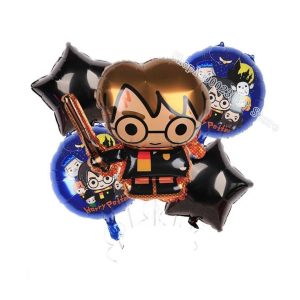Kit 05 pcs Balão Bexiga Harry Potter Infláveis Aniversários
