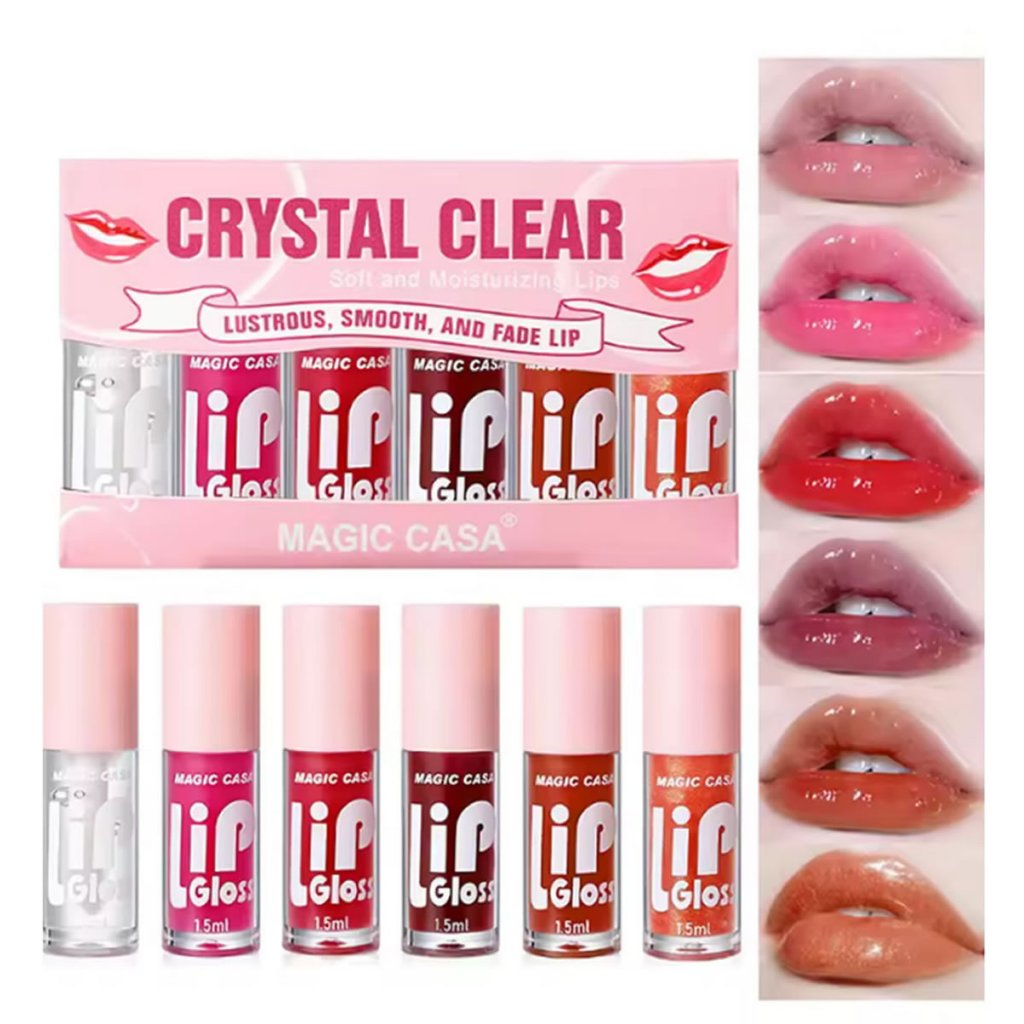 Kit 06 Gloss Hidratante Labial Brilho Natural Magic Casa