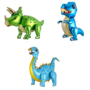 Balão Dinossauro Tiranossauro Rex 3D 4D Metalizado Decoração