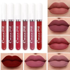 Kit 03 Batom Lip Gloss Matte Longa Duração Maquiagem CMAADU