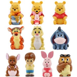Kit 10 Miniaturas Ursinho Pooh Figura Coleção Urso Tigrão