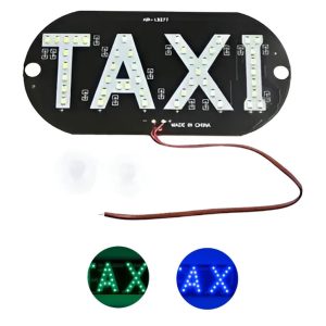 Placa Luminosa Led TAXI Parabrisa sem Plug 12V