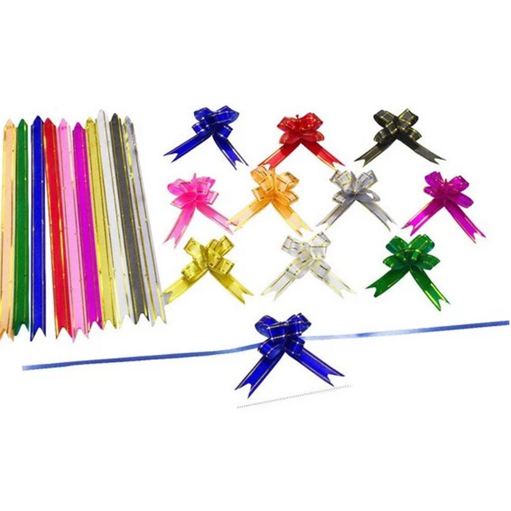Kit Laços Fita 18mm x 33cm para Embrulhos Presentes de Festa