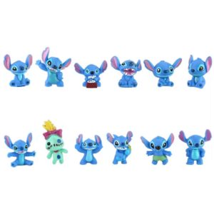 Kit 12 Miniatura Lilo Stitch Disney Figure Coleção Brinquedo