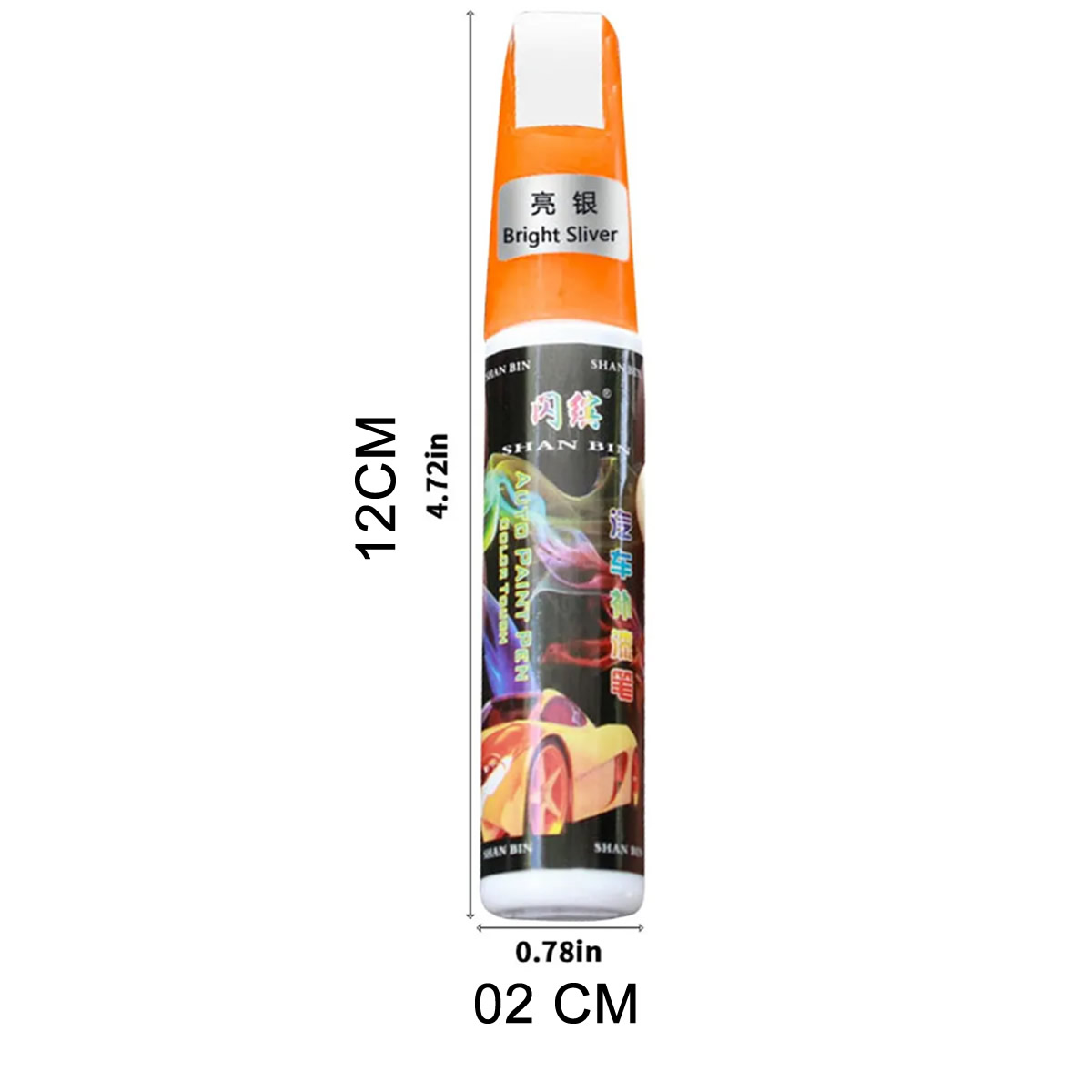Caneta Reparo Pintura Automotiva Para Riscos Arranhões Prata - Imagem 6